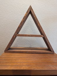 Triangle Wooden Shelf - 16 In Tall