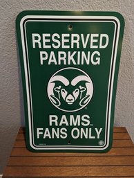 Rams Fan Plastic Sign -  12 In Wide And 18 In Tall