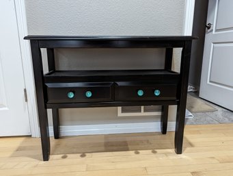The Slim Style Side Table W Drawer - Alternate Drawer Pulls Included -35 In Wide By 12 In Deep By 29 In Tall