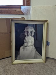 Wonderful Vintage Wedding Dress With Matching Hat- Has Been In Preservation Box