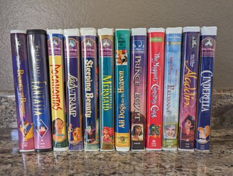 12 Pcs DISNEY VHS Tapes