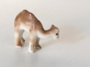 Miniature Porcelain Figurine - Tiny Camel - 1.25' Wide