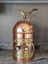 GIANT Copper Colored And Brass Eagle Coffee Steamer Decor Punched Copper Colored - Hollow