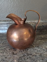 Copper Pitcher Vessel  7 Inches Tall