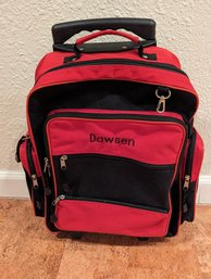 'Dawsen' Embroidered Rolling Kids Backpack- 14. In. Wide By 4 In Deep By 20 In Tall