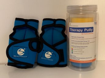 Beachbody Weighted Gloves And Therapy Putty
