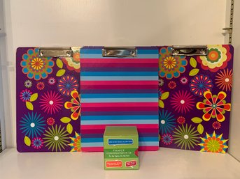 Family Conversation Pack And Three Colorful Clipboards