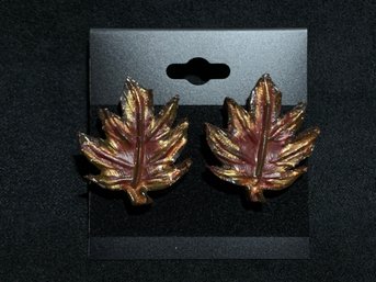 Vintage Leaf Design Earrings