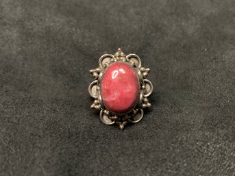 Vintage Thulite Sterling Silver Ring  925