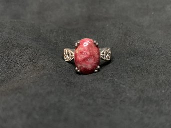 Vintage Thulite Sterling Silver Ring STS 925