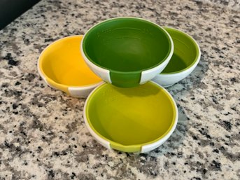 Four Measuring Cups With Pinchable Spout