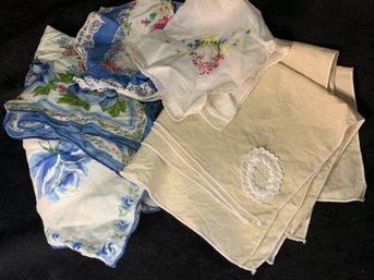 Vintage Handkerchiefs Lace Embroidery