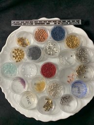 Assorted Beads And Jewelry Making Supplies
