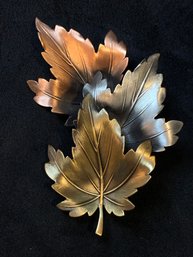 Vintage Leaf Trio Brooch