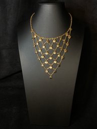 Vintage Gold Tone Chainmail Style Necklace