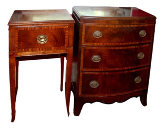 Mahogany Bedroom  Chest And Night Table