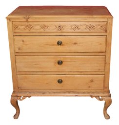 Gorgeous Pine Chest On Cabriole Legs