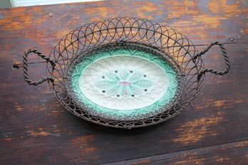 Majolica Base Wire Basket