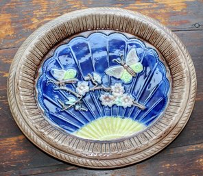 Majolica Butterfly Serving Dish