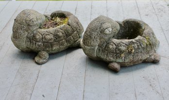 Turtle Planter Pair