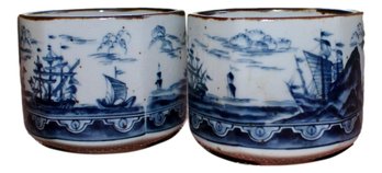 Export Blue And White Cups