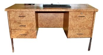 Modern Chrome Legged Laminate Desk