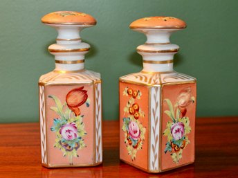 French Porcelain Toilette Bottles