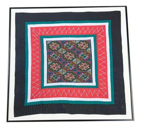 Thai Hill Tribe, Hmong Motif Framed Cross Stitch (15i)