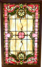 Large Leaded And Slag Glass Window (NB82)