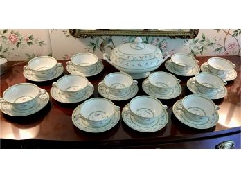 Set Of 12 Limoges Soup Set With Tureen