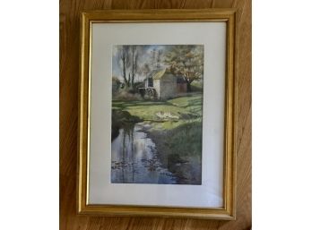 Pastoral Print Of Mill WithStream