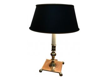 Brass Lamp With Tole Shade