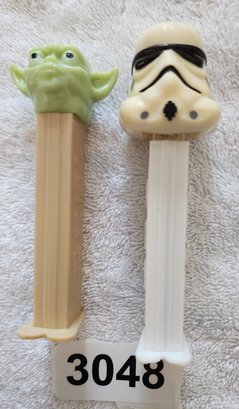 Lot Of Two Vintage Star Wars PEZ Dispensers Yoda And Storm Trooper