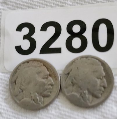Lot Of Two Buffalo Nickels U S Currency
