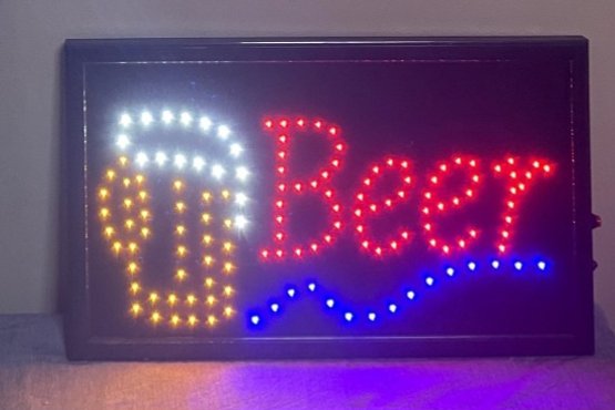 Vintage Bar Flashing Beer Sign Foam Beer Head Flashes Awesome Colors Perfect Mancave Addition Or Gift
