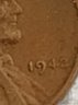 U S Currency 1942 One Cent Penny - Great Color