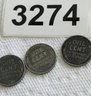 Lot Of Three 1943 Steel Pennies U S Currency