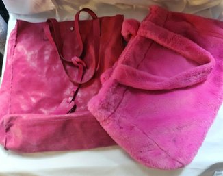 Jill & Ally/ Vera Pelle Pink Bags (2 Pcs)