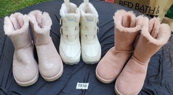 Lot Of Ugg/ Koolaburra Pink And White Boots Size 10