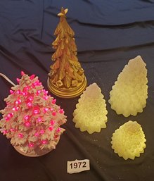 Lot Of Decorative Christmas Trees (5 Pcs)