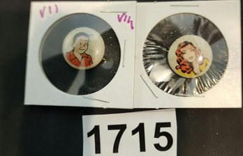 Lot Of 2 Pinbacks - Kellogg PEP Pins