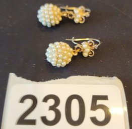 Pearl Cluster Earrings