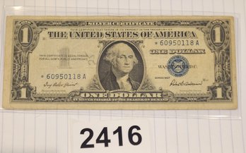 Vintage 1957 U S Currency Silver Certificate