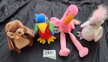 Lot Of 4 TY Vintage Beanie Babies - The Birds