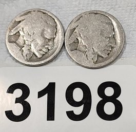 Lot Of Two U S Currency Buffalo Nickels