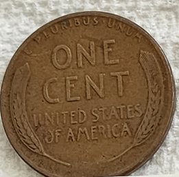 U S Currency 1942 One Cent Penny - Great Color