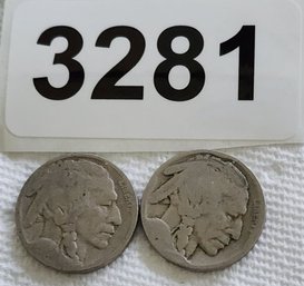 Lot Of Two Buffalo Nickels U S Currency