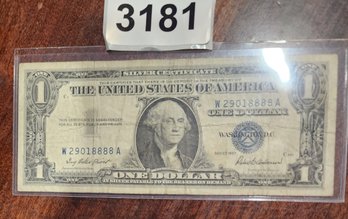 U S Currency 1957 One Dollar Silver Certificate Great Condition