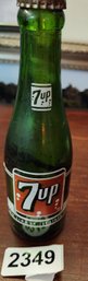 Vintage Original 7-Up Bottle Great Advertising Piece Incredible Condition