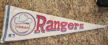 Original Vintage Texas Rangers Baseball Pennant Really Great Condition